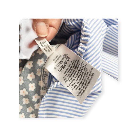 Tommy Hilfiger Striped and  Floral Print Collared T-Shirt Dress L Modern Casual - Picture 7 of 9